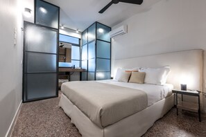 Double bed with en suite bathroom