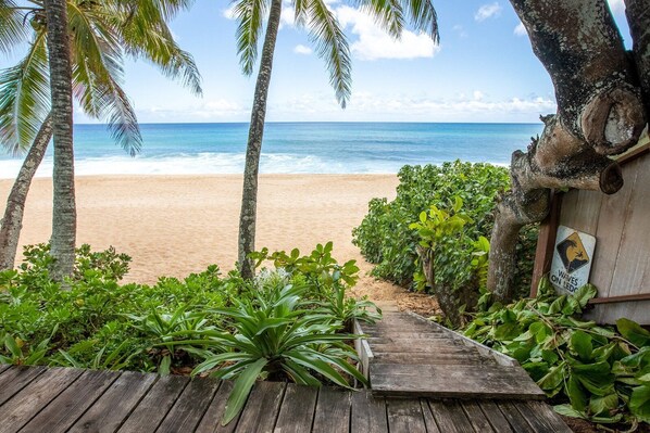 Welcome to the beach just behind Banzai Surf Escape. Relax here!