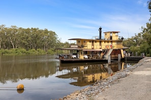 The majestic paddle steamer Emmylou. 
Cruising the Murray River from Echuca