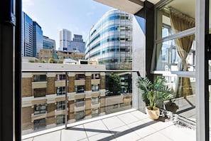 A private balcony.