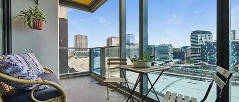 Private balcony where you can sip your morning coffee