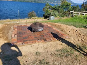 The new paver patio is a great addition for the firepit