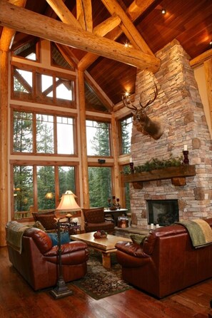 Living room looking out back