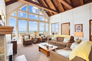 Living Room with Ocean View at Seahorse
