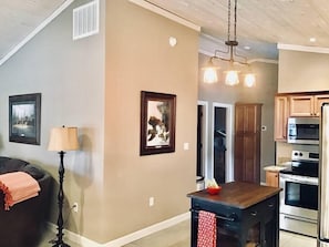 Wide area into bedrooms and bath.