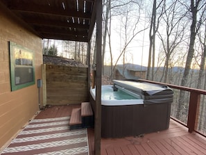 5-6 person hot tub available year round. 