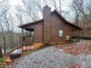 Entrance to  Deer Peak Place cabin. 