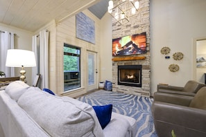 Binge-watch your favorite movies on our smart TV.