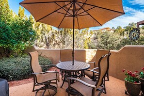 Sunny outdoor patio off living area