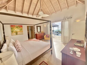 Ensuite cozy bedroom, breathtaking views at Sugar Ridge, Antigua 