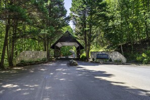 Covered bridge entrance