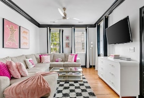 Chic and Spacious Living Room!