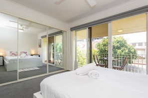 This gorgeous bedroom has its own private balcony/ patio. Grab a coffee in the morning while everyone else is still sleeping and sit on the balcony enjoying the refreshing Melbourne air.