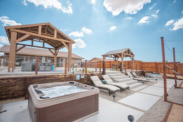 View from the Hot Tub Area. This is a great area to relax with four loungers.