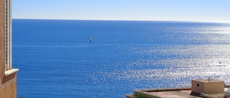 Beautiful views of the Mediterranean Sea. Photo from the terrace.
