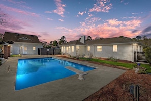 Private fenced pool