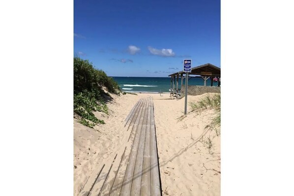 Lake Michigan semi-private beach access a 5 minute walk.