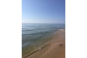 Lake Michigan semi private beach is only a 5 minute walk.