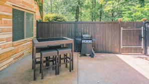 Private patio with BBQ