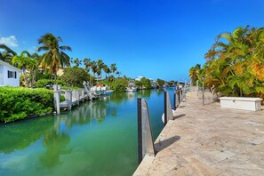 Boat slip can accommodate a boat up to 38 feet.