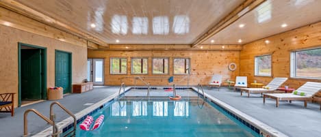 “Dive into pure relaxation and luxury in your own private indoor heated pool. Your personal oasis awaits!”