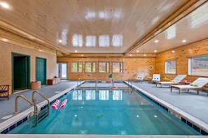 “Dive into pure relaxation and luxury in your own private indoor heated pool. Your personal oasis awaits!”