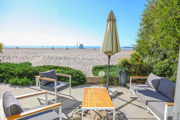 Patio with beach view