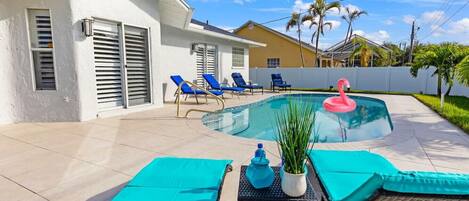 Heated Pool with Sun Loungers