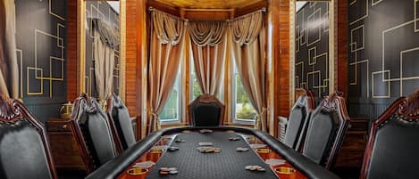 The Parlor Dining Room with Game table