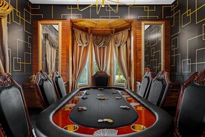 The Parlor Dining Room with Game table