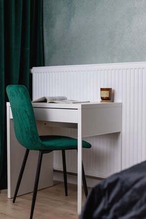 Desk with chair for remote work. 