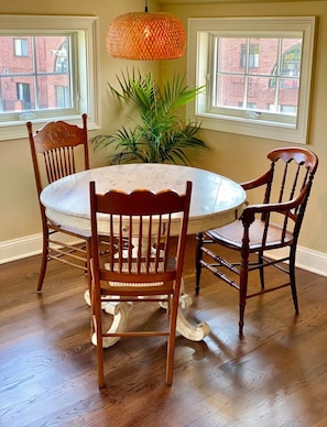 Antique Game Table and Chairs for Coffee, Meals or Games