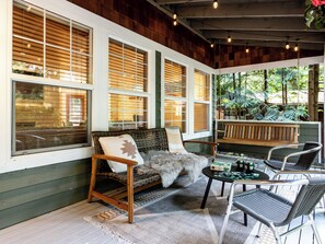 Large covered front porch perfect for gathering or napping.