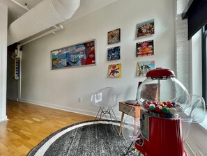 Classic vinyl corner and free gumballs