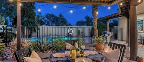 Outdoor dining area