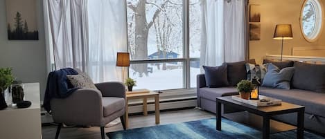 Living room looking towards the lake