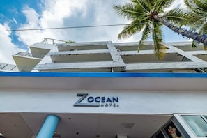 Facade of front of hotel