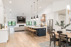 Chillin Away's kitchen is stocked with all your cooking needs including small appliances.