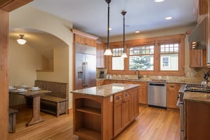 Stunning Fully Stocked Chefs Kitchen Complete With A Little Breakfast Nook