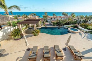 Lounging by the pool
