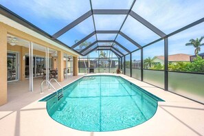 Covered Pool Area with Large Pool for Swimming