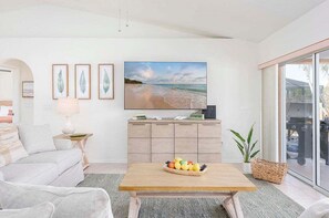 Living Room with View to Pool Area