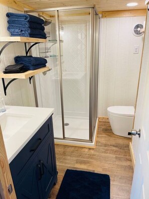 Bathroom with walk in shower