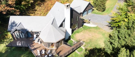 Aerial view of the property