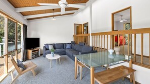 Living room has a flat-screen TV and Wi-Fi for your entertainment.
