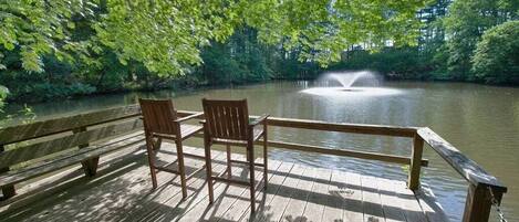 Unwind at the pond with your favorite beverage. NO swimming or boating. 