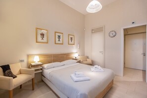 The studio apartment comes with a double bedroom, bathroom and kitchenette