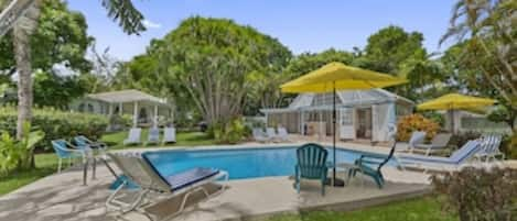 Your own private salt water pool in an acre of garden 