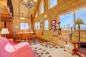 Spacious living and dining area with amazing views!