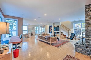 Living Room | Wood-Burning Fireplace